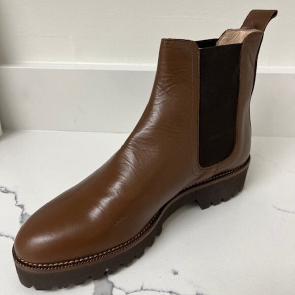 Patricia Green Chelsea Lug Sole Bootie Chocolate Brown Size 8 - Picture 2 of 8